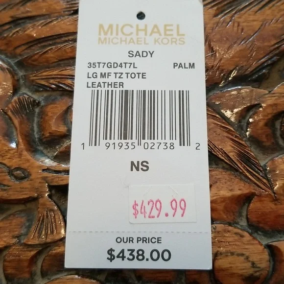 MICHAEL KORS Large MF TZ Tote Leather Palm GREEN - Picture 12 of 12